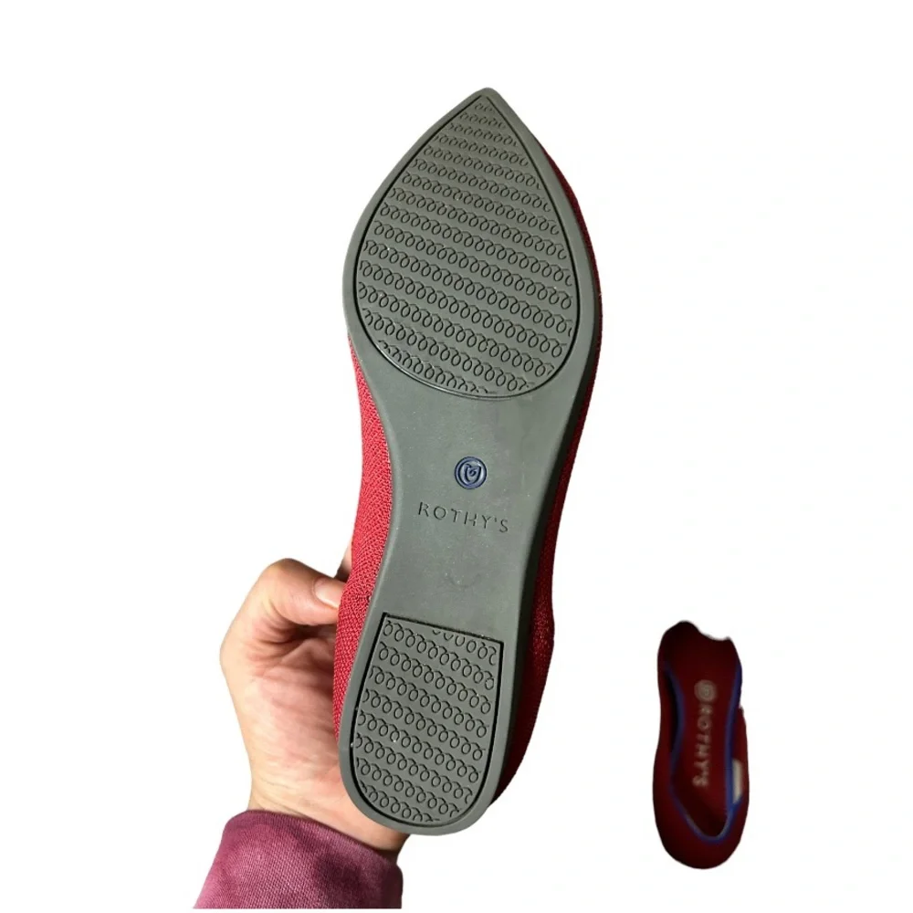 Rothy’s The Point flats in chili - red with blue 7.5 - Picture 5 of 11